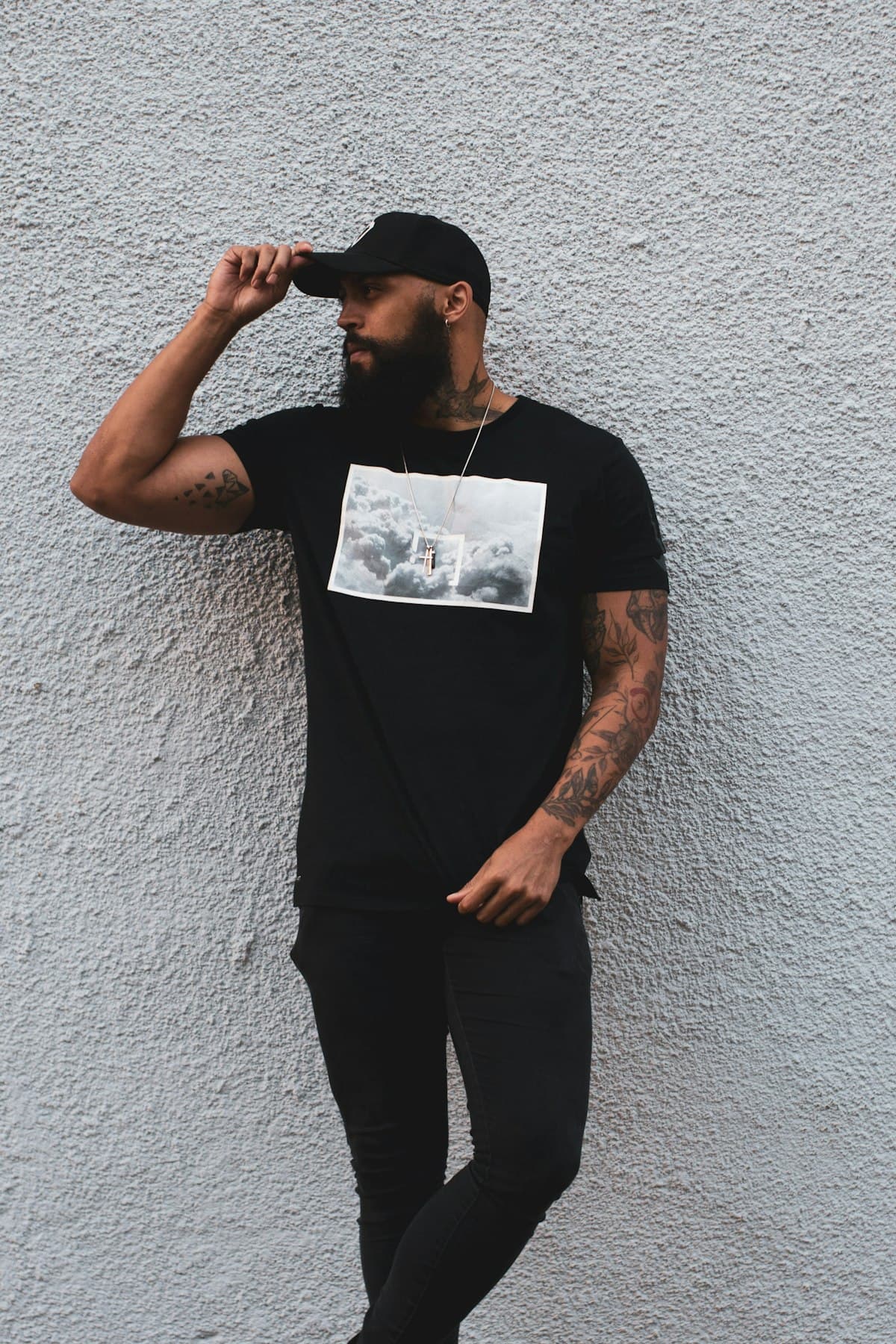 Vintage Mockneck Tee Washed Black